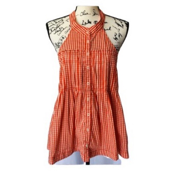 Free People Tops - FREE PEOPLE Take it Easy Gingham Halter Top